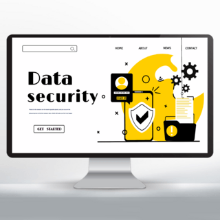 科技主页海报模板_网络数据安全主页设计