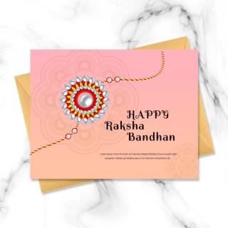 简单的渐变色raksha pandan节日贺卡raksha bandhan