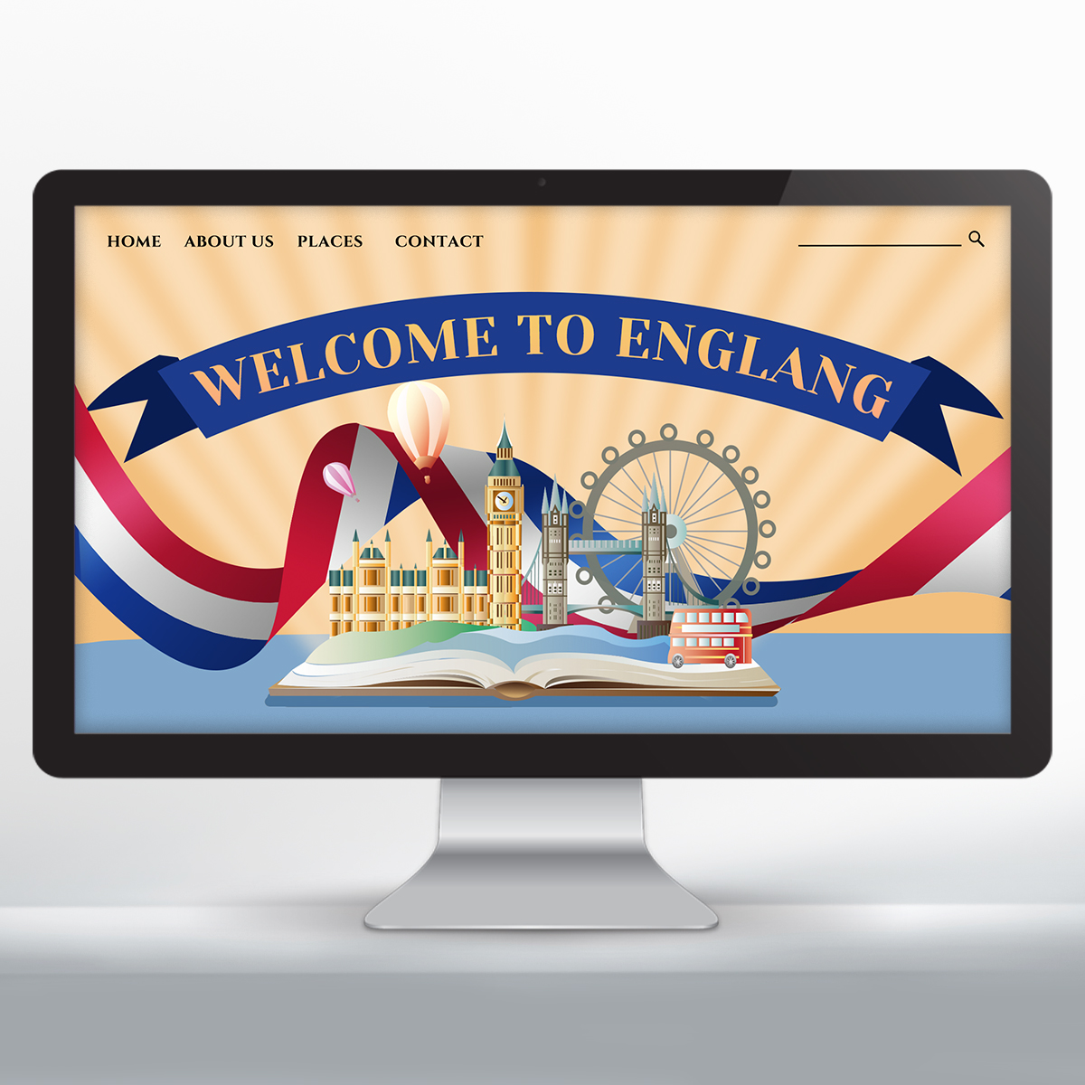 英国景点旅游宣传主页设计图片