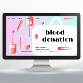 网页设计宣传海报模板_义务献血宣传网页设计