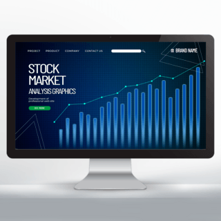 金融网页设计海报模板_股票股市交易网页设计