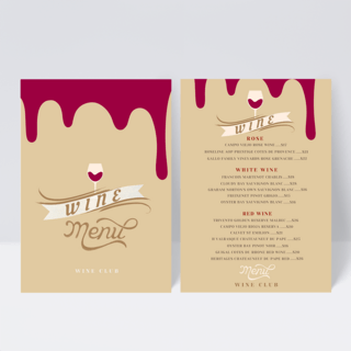 酒餐厅海报模板_红葡萄酒液体酒庄菜单