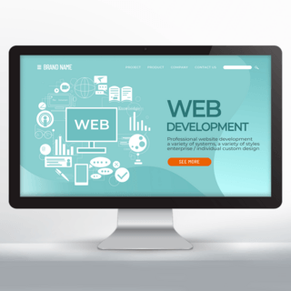 web网页设计海报模板_图标web开发网站网页设计