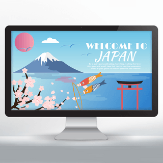 樱花网页设计海报模板_日本旅游樱花网页设计