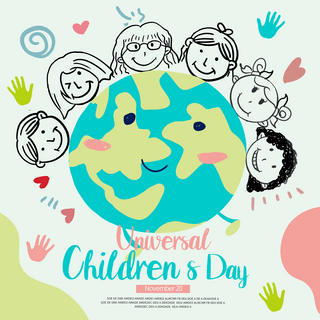 世界之窗图片海报模板_卡通手绘世界儿童日宣传弹窗