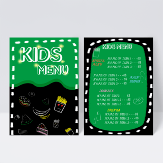 儿童西瓜海报模板_可爱儿童菜单设计