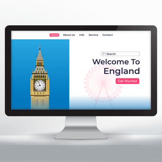 主页海报模板_欢迎来到英国旅游网页