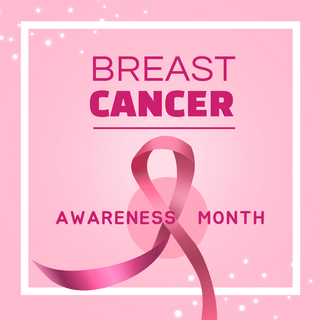 粉色简约乳腺癌防治宣传月sns