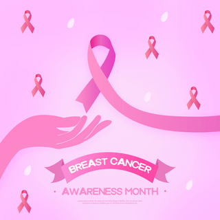 粉色丝带乳腺癌防治宣传月sns