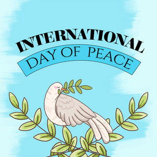 和平海报海报模板_天空鸽子international day of peace海报