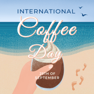 咖啡爱好者海报模板_手绘国际咖啡日宣传banner