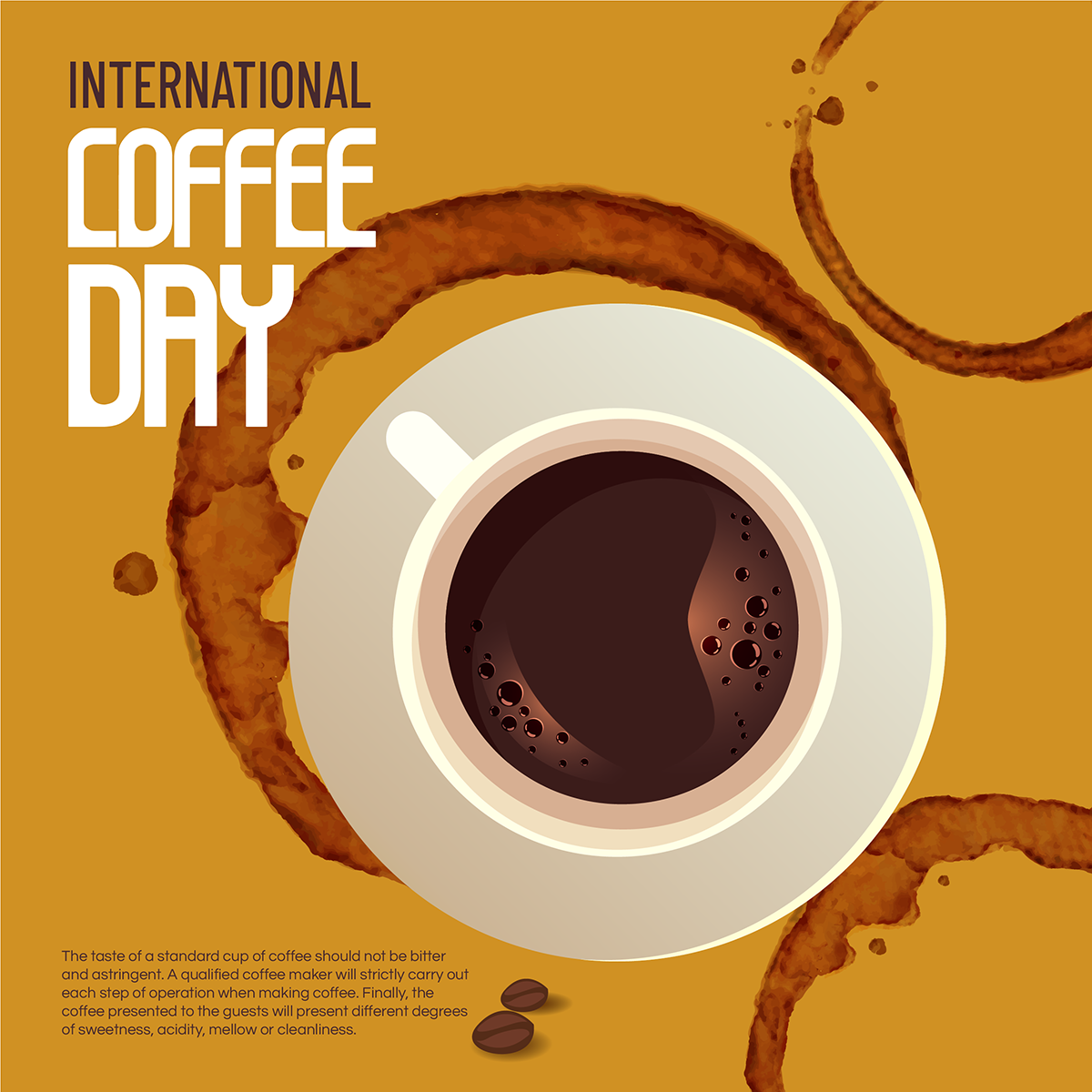 国际咖啡日宣传sns图片