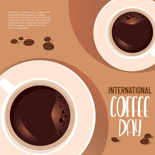 咖啡爱好者海报模板_国际咖啡日宣传sns
