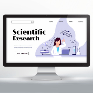 实验科学海报模板_科学研究宣传主页设计