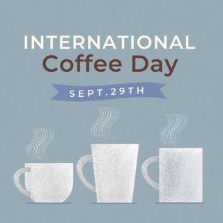 简洁手绘国际咖啡日sns