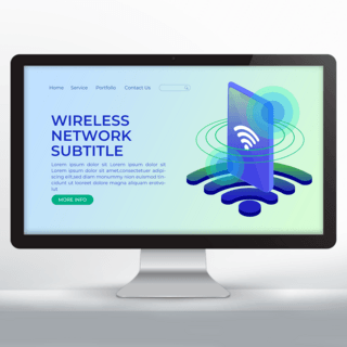 信号海报模板_手绘手机元素wifi宣传网页设计