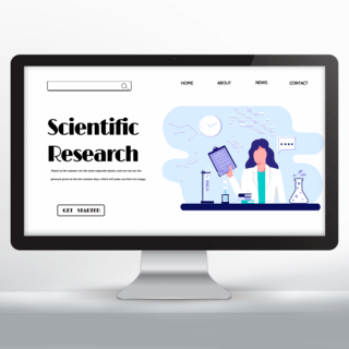 实验科学海报模板_科学研究实验网页设计