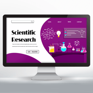 化学实验人海报模板_科学研究实验主页设计