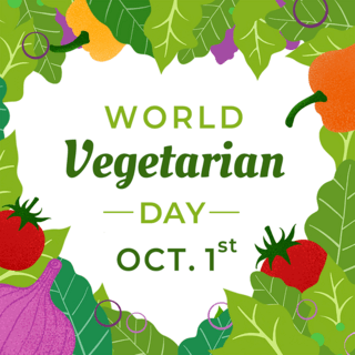 世界素食海报模板_蔬菜爱心world vegetarian day节日sns