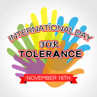 手掌international day for tolerance节日社交媒体