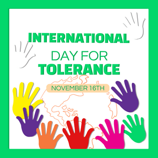 绿色international day for tolerance节日社交媒体