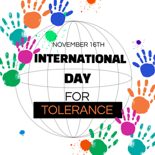 彩色手掌海报模板_手掌international day for tolerance节日社交媒体
