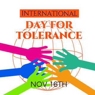 彩色手掌海报模板_地球international day for tolerance节日社交媒体