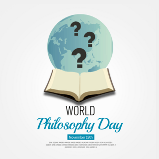 矢量节日海报模板_矢量world philosophy day社交媒体sns
