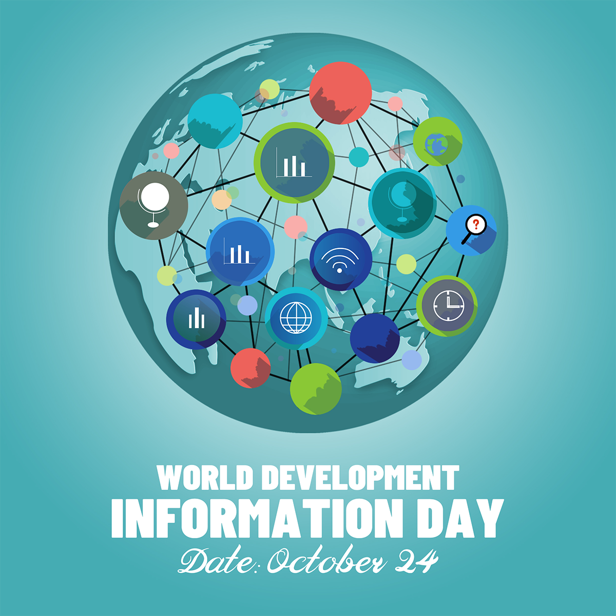 地球社交图标元素world development information day节日社交媒体图片