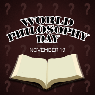 中外学者海报模板_思考world philosophy day 节日社交媒体