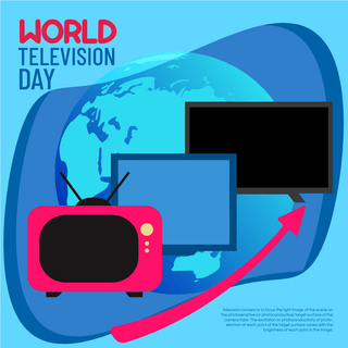 液晶电视海报模板_world television day 节日社交媒体