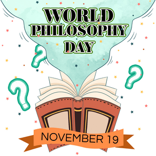看书简约world philosophy day 节日社交媒体
