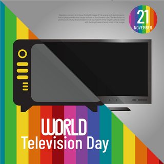 液晶电视海报模板_webworld television day 节日社交媒体