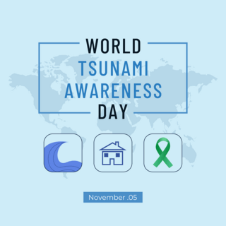 图标元素world tsunami awareness day海报设计