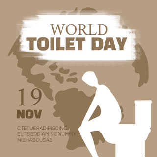 地球world toilet day 节日社交媒体