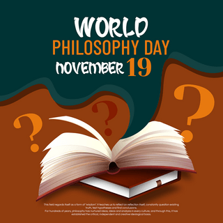 学者海报模板_world philosophy day 节日社交媒体