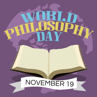 中外学者海报模板_书本world philosophy day 节日社交媒体sns