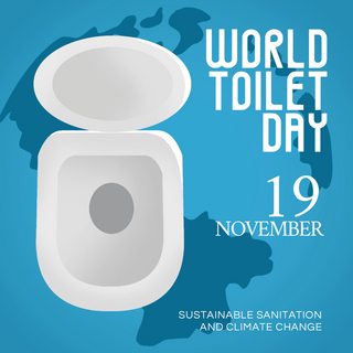 DAY地球海报模板_世界简约world toilet day 节日社交媒体