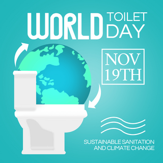 世界简约world toilet day 节日社交媒体