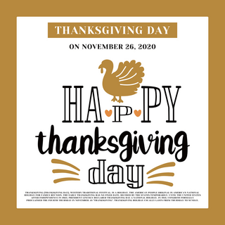 爱心文字排版海报模板_秋天happy thanks giving day 社交媒体