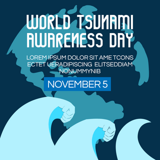 world tsunami awareness day 节日社交媒体