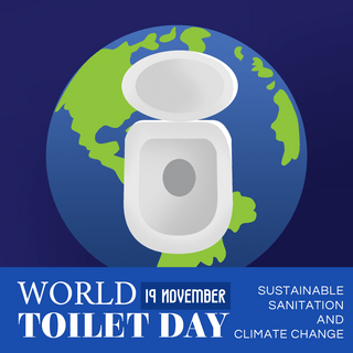 简约world toilet day 节日社交媒体
