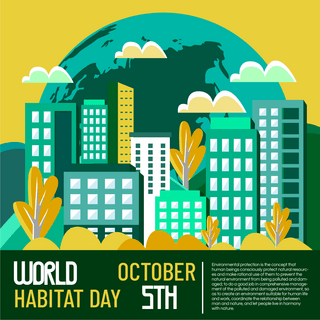 world habitat day 节日社交媒体