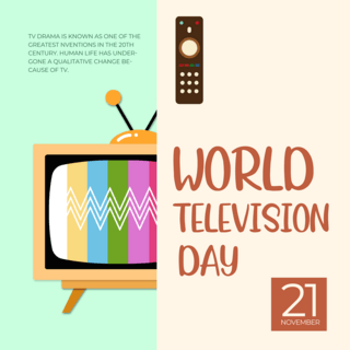 画面分割world television day节日社交媒体