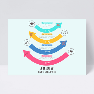 箭头元素信息图表设计幅形箭头