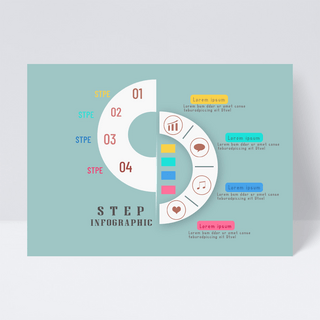 半圆型信息图表设计白色设计