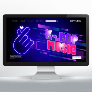 主页海报模板_深色创意k-pop 音乐文化节宣传主页