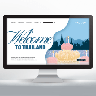 欢迎来到泰国旅游宣传主页创意设计