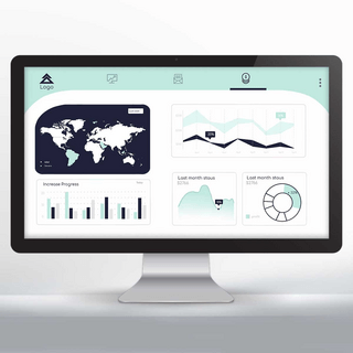 后台icon海报模板_浅绿简约dashboard ui模板