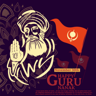 蓝色秋天guru nanak gurpurab sns